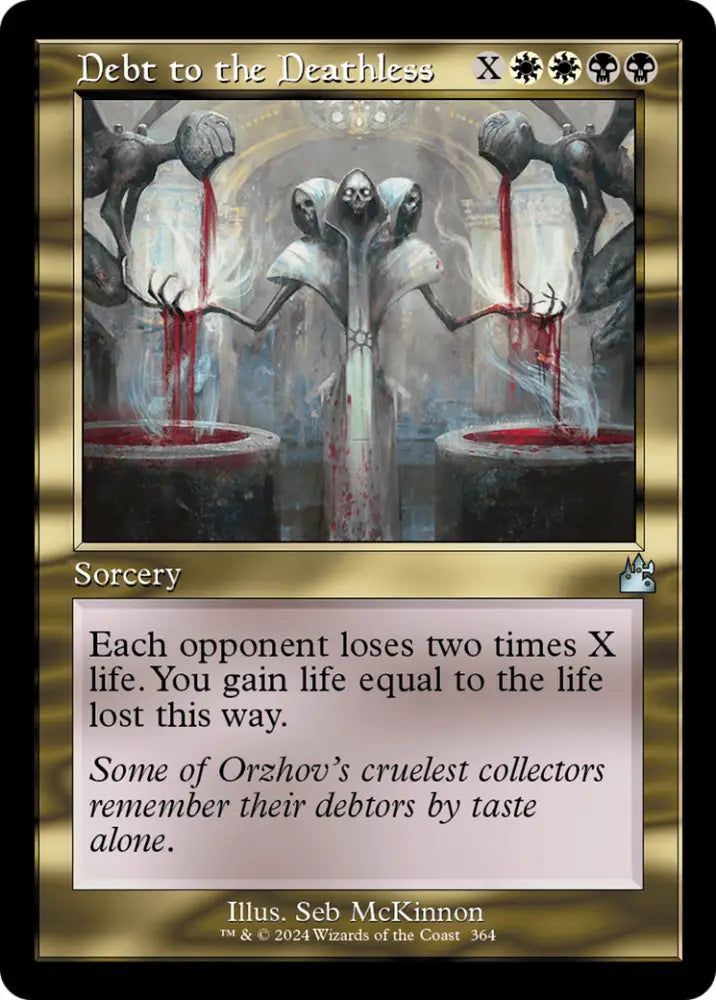 Debt to the Deathless (Retro Frame) [Ravnica Remastered] - MTG Single