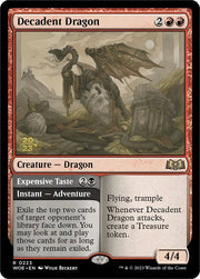 Decadent Dragon // Expensive Taste [Wilds of Eldraine Prerelease Promos] - MTG Single