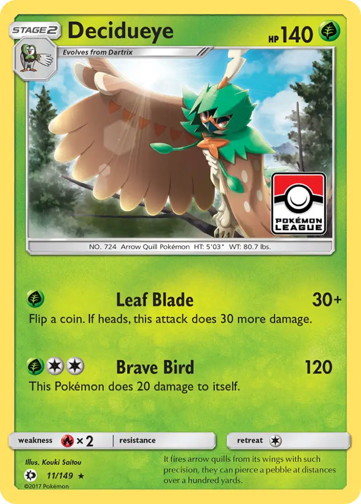 Decidueye (11/149) [Sun & Moon: Base Set] - Pokemon Single
