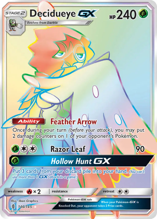 Decidueye GX (146/145) [Sun & Moon: Guardians Rising] - Pokemon Single