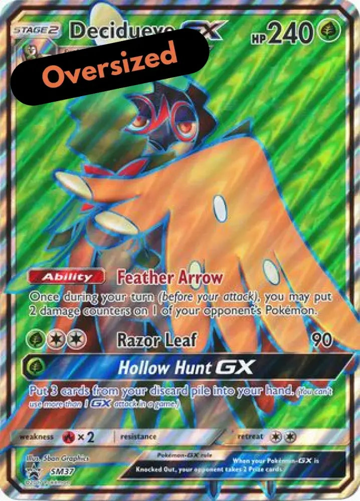 Decidueye GX (SM37) (Jumbo Card) [Sun & Moon: Black Star Promos] - Pokemon Single