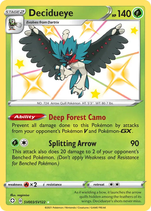 Decidueye (SV003/SV122) [Sword & Shield: Shining Fates] - Pokemon Single
