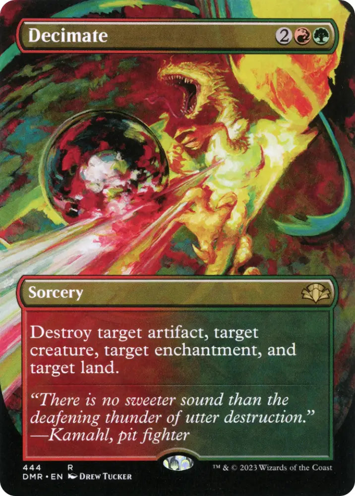 Decimate (Borderless Alternate Art) [Dominaria Remastered] - MTG Single