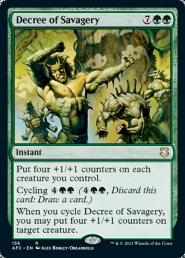 Decree of Savagery [Dungeons & Dragons: Adventures in the Forgotten Realms Commander] - MTG Single