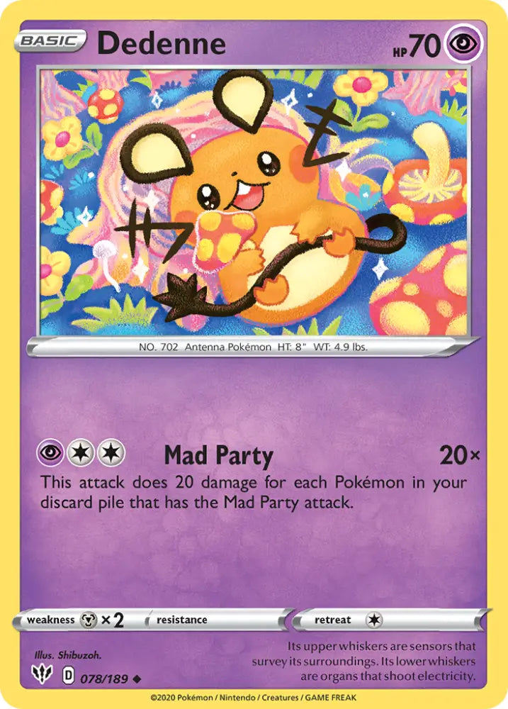 Dedenne (078/189) [Sword & Shield: Darkness Ablaze] - Pokemon Single