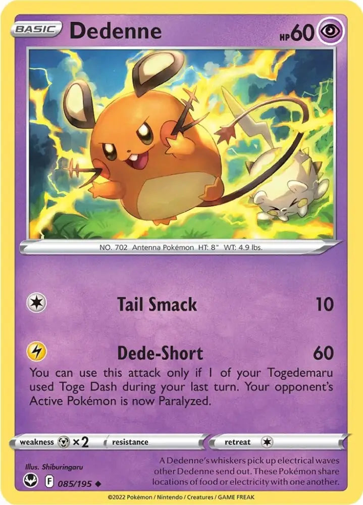 Dedenne (085/195) [Sword & Shield: Silver Tempest] - Pokemon Single