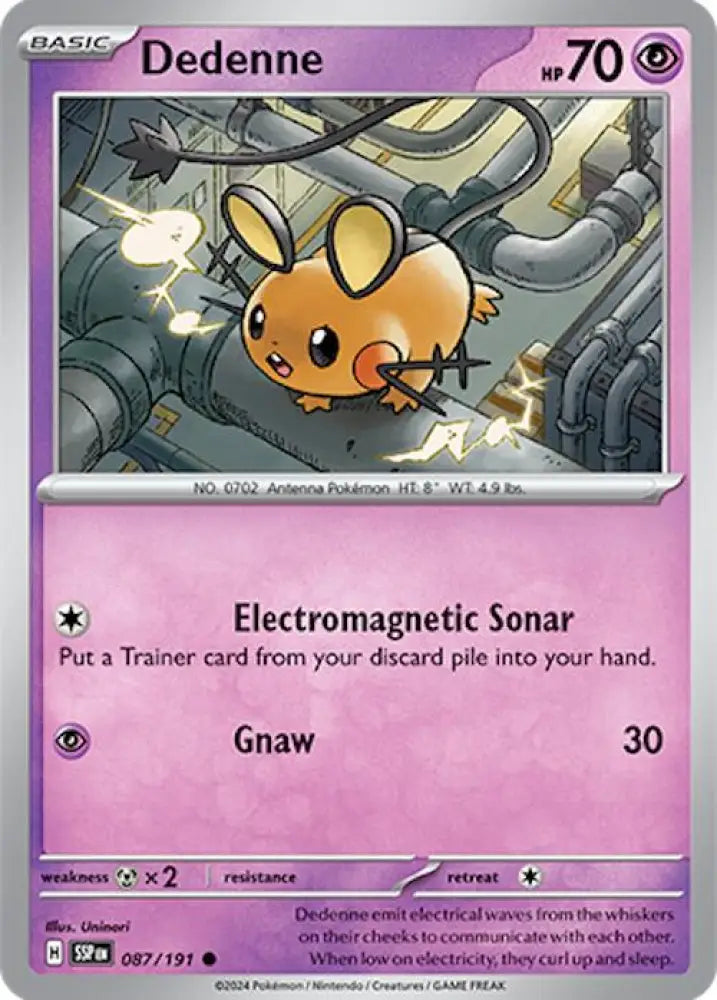 Dedenne (087/191) [Scarlet & Violet: Surging Sparks] - Pokemon Single