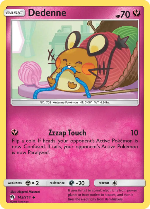 Dedenne (142/214) [Sun & Moon: Lost Thunder] - Pokemon Single