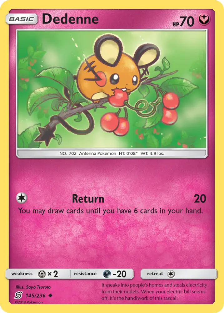 Dedenne (145/236) [Sun & Moon: Unified Minds] - Pokemon Single