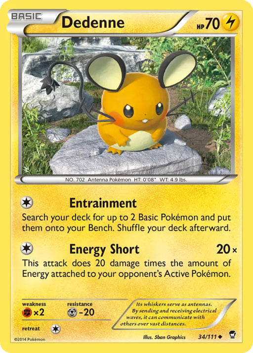 Dedenne (34/111) [XY: Furious Fists] - Pokemon Single