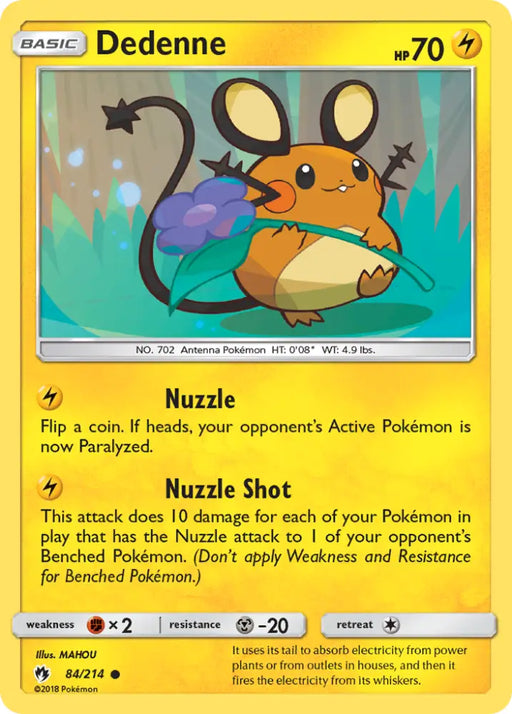 Dedenne (84/214) [Sun & Moon: Lost Thunder] - Pokemon Single