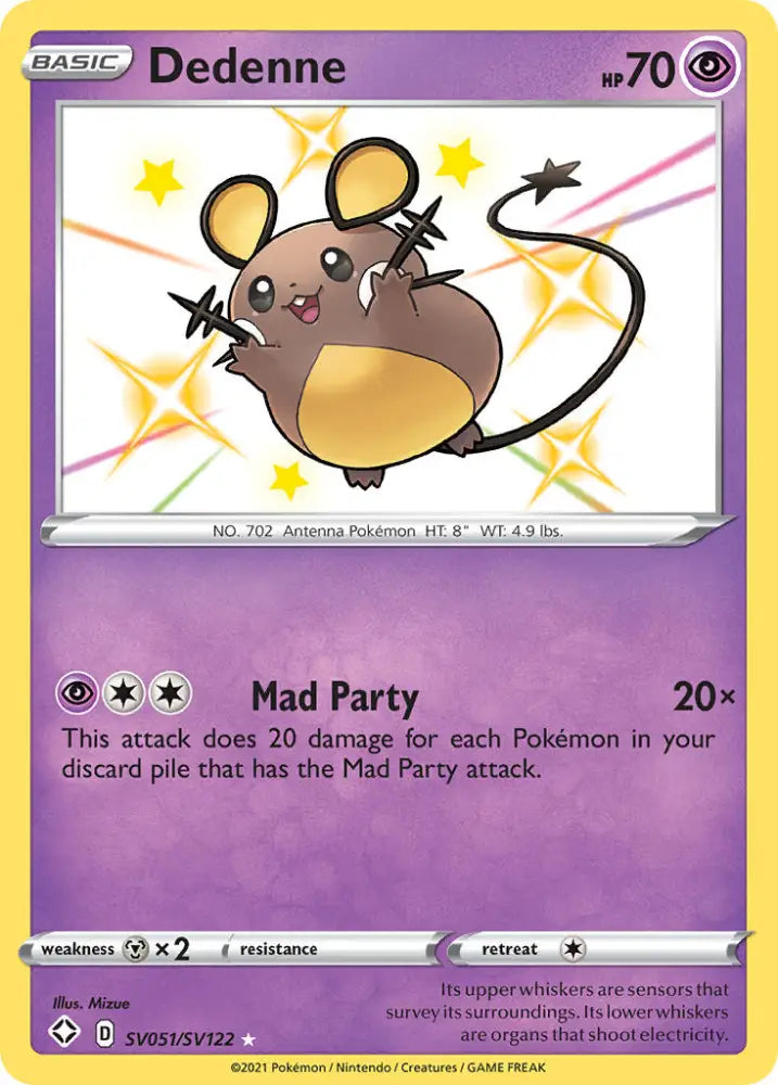 Dedenne (SV051/SV122) [Sword & Shield: Shining Fates] - Pokemon Single