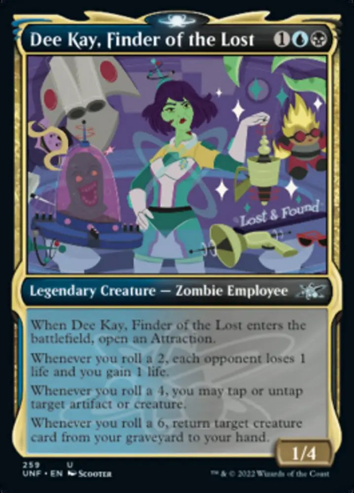 Dee Kay Finder of the Lost (Showcase) [Unfinity] - MTG Single
