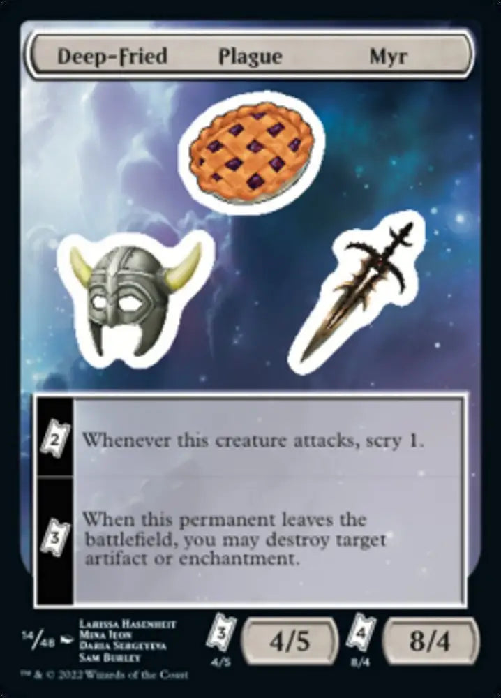 Deep-Fried Plague Myr [Unfinity Stickers] - MTG Single