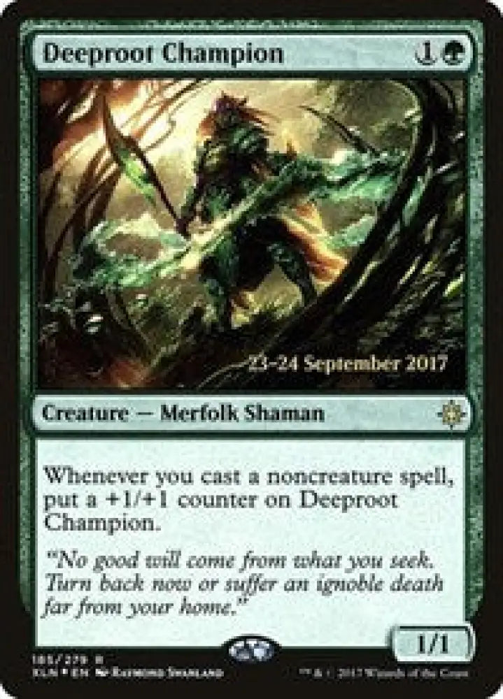 Deeproot Champion (185) [Prerelease Cards]