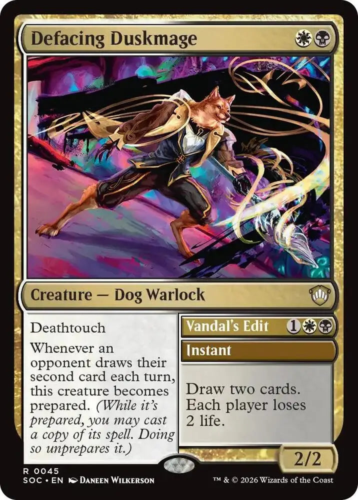 Defacing Duskmage (45) [Secrets of Strixhaven Commander]
