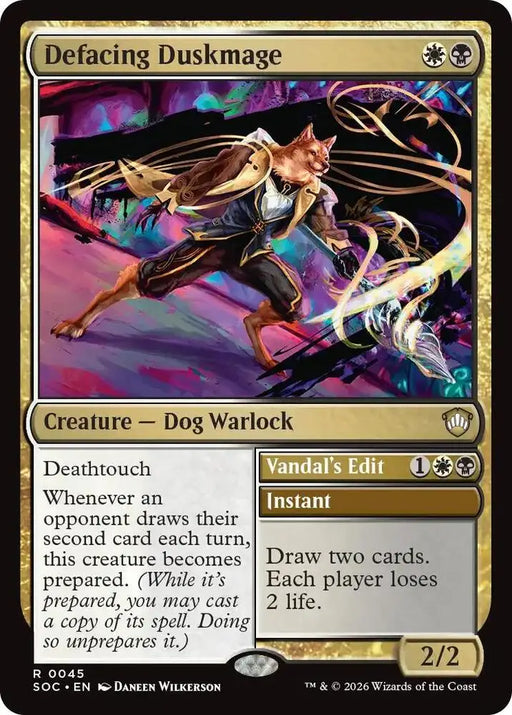 Defacing Duskmage (45) [Secrets of Strixhaven Commander]