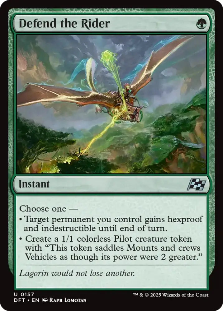 Defend the Rider [Aetherdrift] - MTG Single