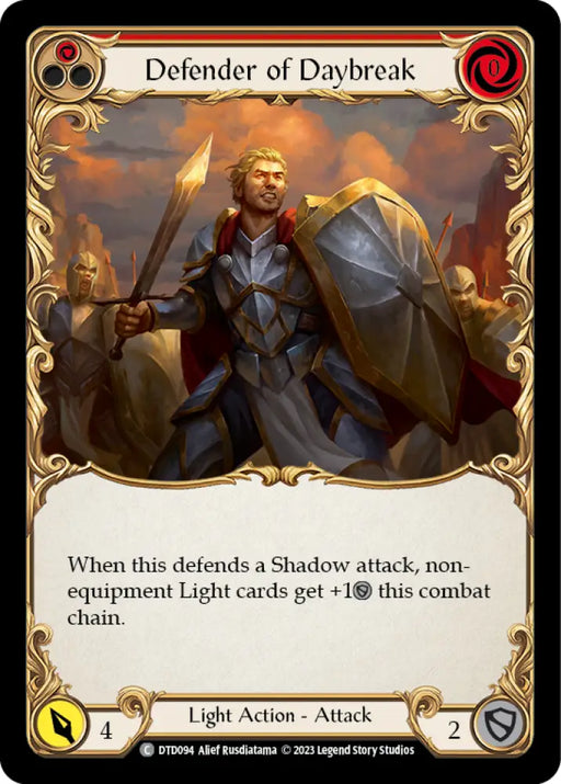 Defender of Daybreak (Red) [Dusk Till Dawn] - Flesh And Blood Single