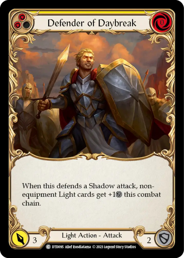 Defender of Daybreak (Yellow) [Dusk Till Dawn] - Flesh And Blood Single