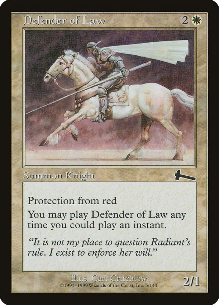 Defender of Law [Urza’s Legacy] - MTG Single