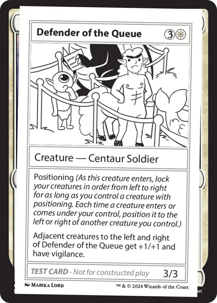Defender of the Queue [Mystery Booster 2 Playtest Cards] - MTG Single