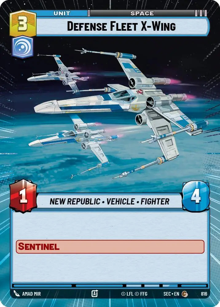Defense Fleet X-Wing (Hyperspace Foil) (816) [Secrets of Power]