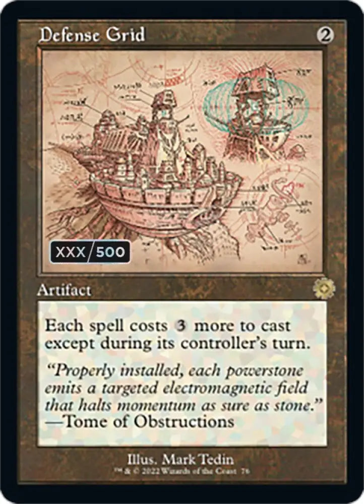 Defense Grid (Retro Schematic) (Serialized) [The Brothers’ War Retro Artifacts] - MTG Single