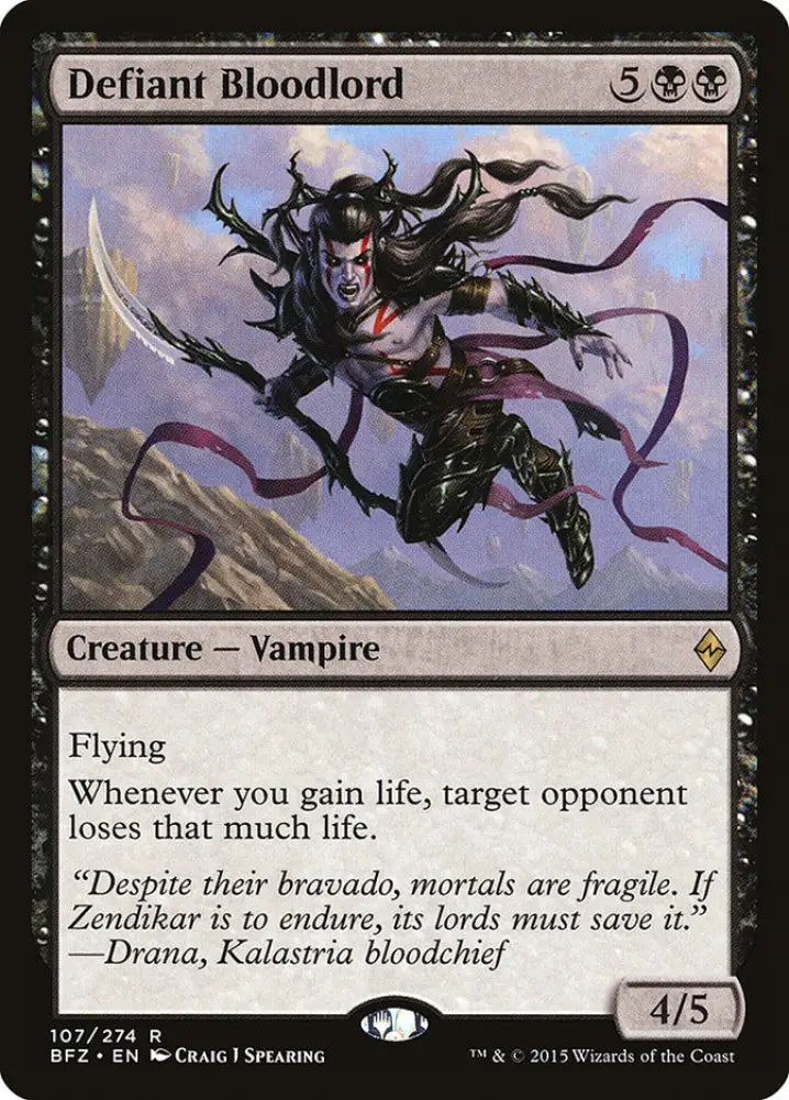 Defiant Bloodlord [Battle for Zendikar] - MTG Single