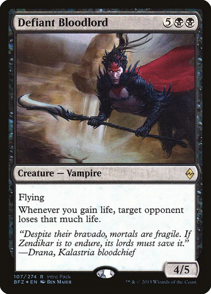 Defiant Bloodlord (Intro Pack) [Battle for Zendikar Promos] - MTG Single