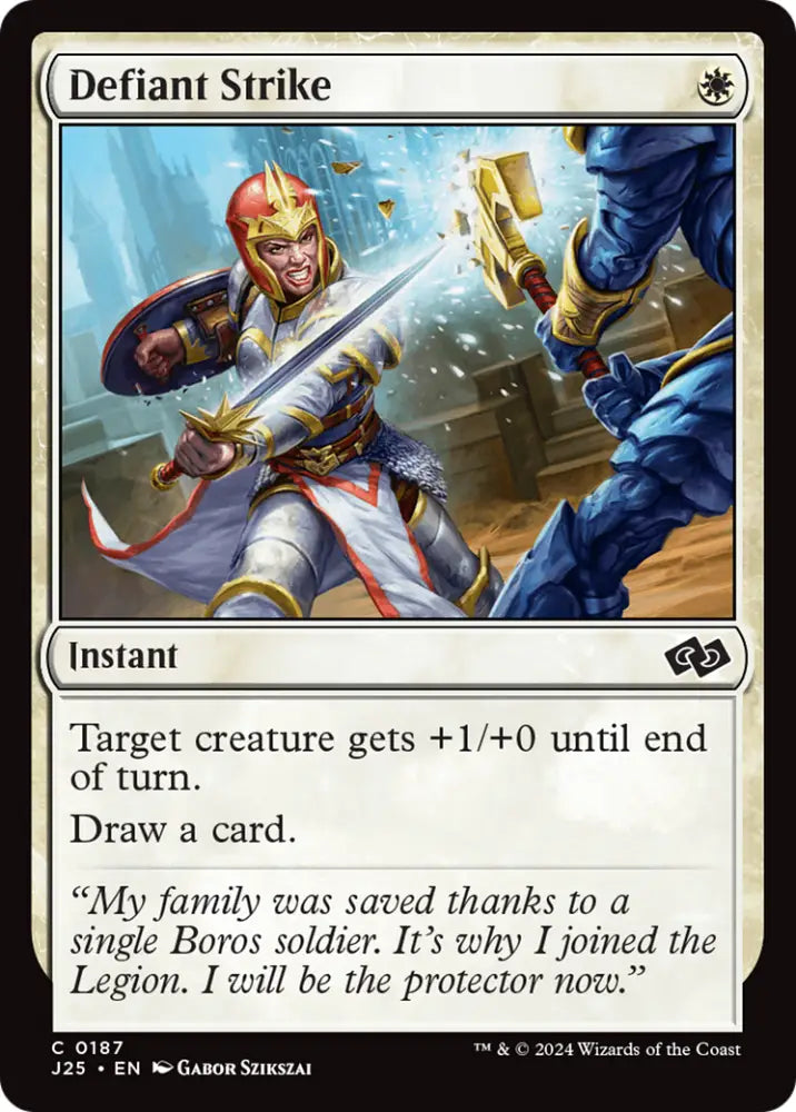 Defiant Strike [Foundations Jumpstart] - MTG Single