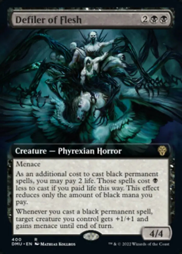 Defiler of Flesh (Extended Art) [Dominaria United] - MTG Single