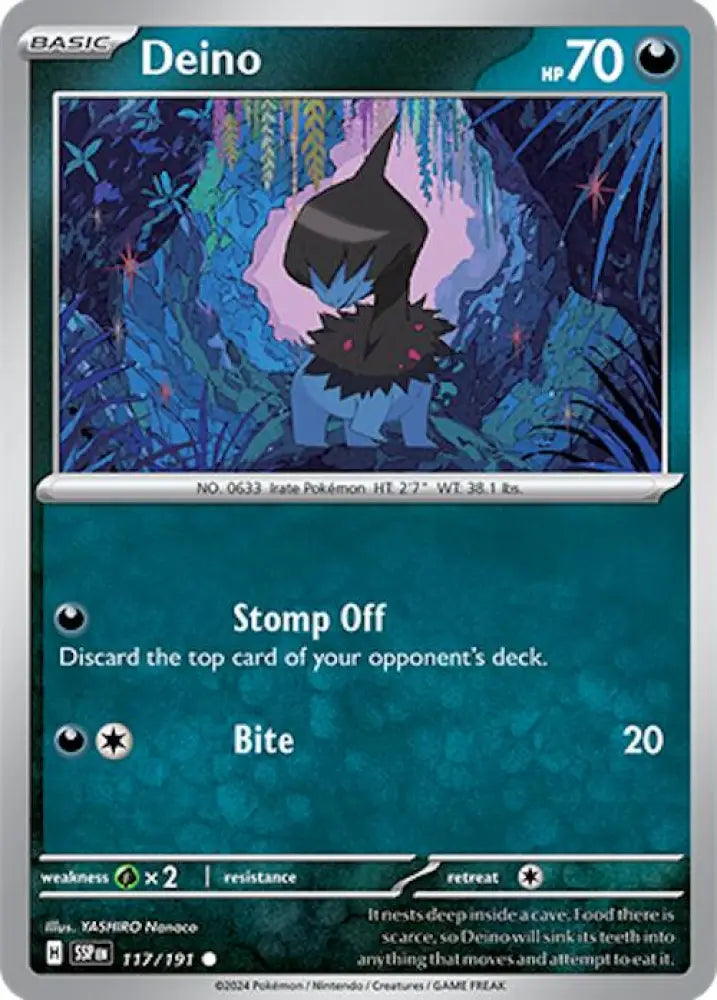 Deino (117/191) [Scarlet & Violet: Surging Sparks] - Pokemon Single