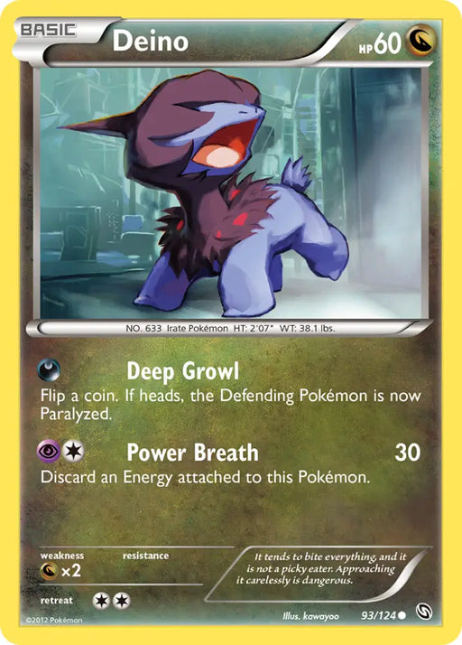 Deino (93/124) [Black & White: Dragons Exalted] - Pokemon Single