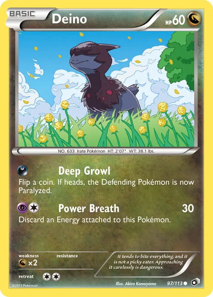 Deino (97/113) [Black & White: Legendary Treasures] - Pokemon Single