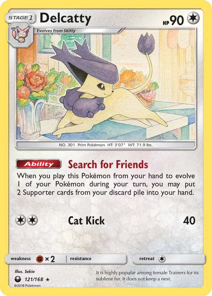 Delcatty (121/168) (Theme Deck Exclusive) [Sun & Moon: Celestial Storm] - Pokemon Single