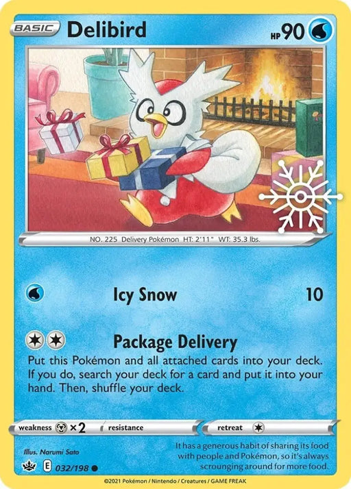 Delibird (032/198) (Holiday Calendar) [Sword & Shield: Chilling Reign] - Pokemon Single
