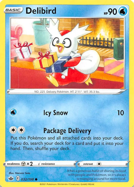 Delibird (032/198) [Sword & Shield: Chilling Reign] - Pokemon Single