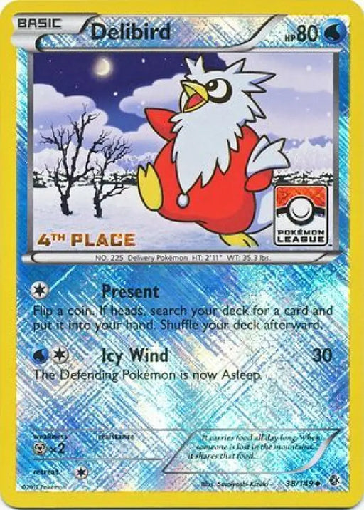 Delibird (38/149) (League Promo 4th Place) [Black & White: Boundaries Crossed] - Pokemon Single