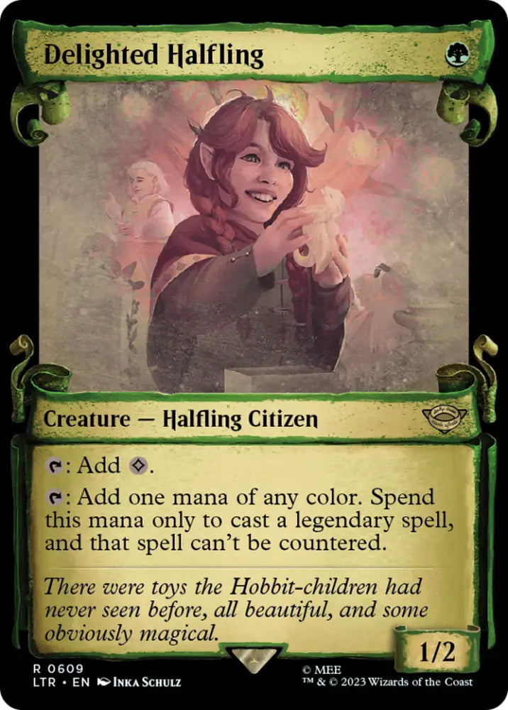 Delighted Halfling [The Lord of the Rings: Tales of Middle-Earth Showcase Scrolls] - MTG Single