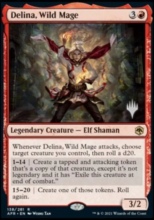 Delina Wild Mage (Promo Pack) [Dungeons & Dragons: Adventures in the Forgotten Realms Promos] - MTG Single