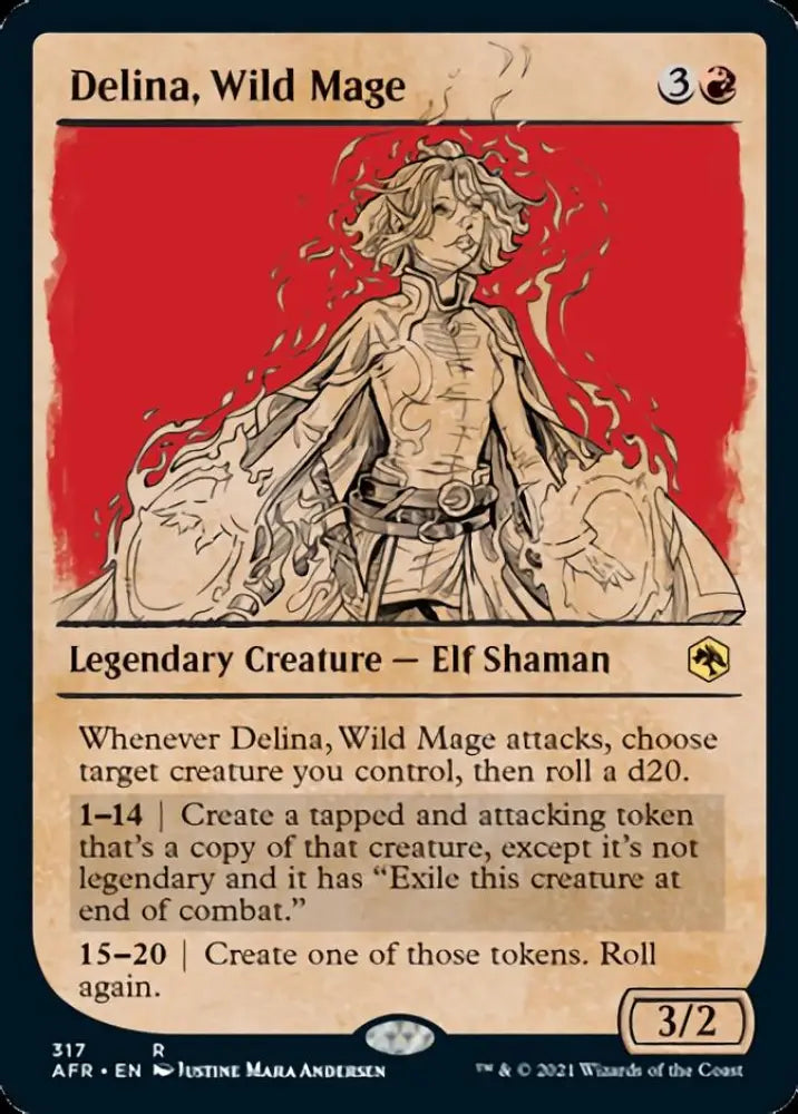 Delina Wild Mage (Showcase) [Dungeons & Dragons: Adventures in the Forgotten Realms] - MTG Single
