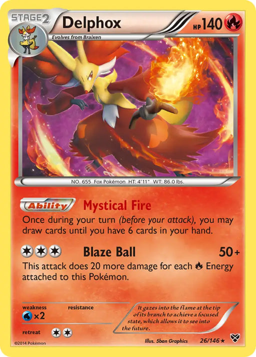 Delphox (26/146) [XY: Base Set] - Pokemon Single