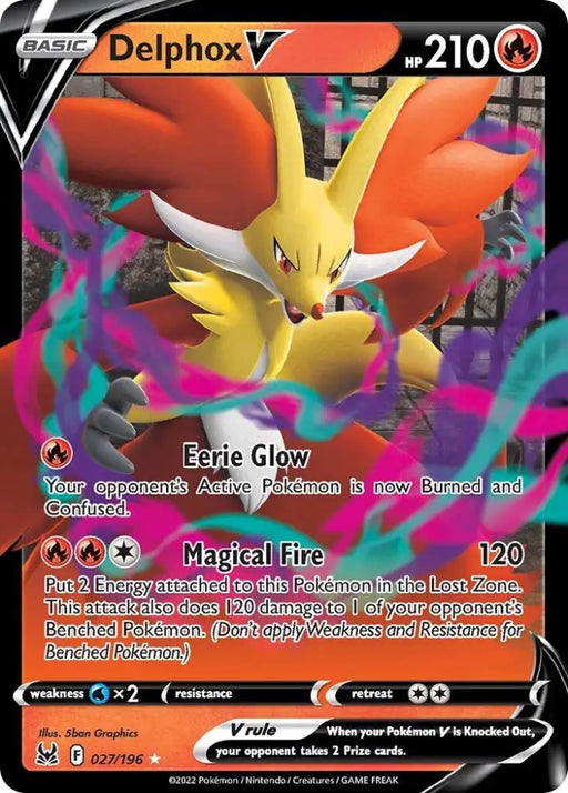 Delphox V (027/196) [Sword & Shield: Lost Origin] - Pokemon Single