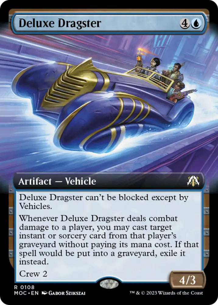 Deluxe Dragster (Extended Art) [March of the Machine Commander] - MTG Single