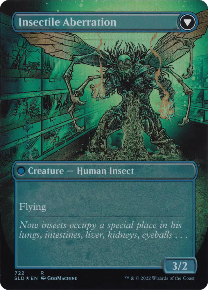 Delver of Secrets // Insectile Aberration (Borderless) [Secret Lair: From Cute to Brute] - MTG Single