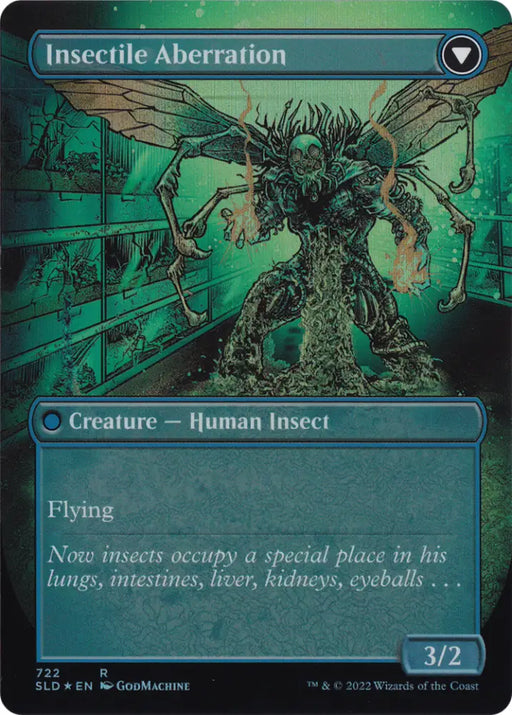 Delver of Secrets // Insectile Aberration (Borderless) [Secret Lair: From Cute to Brute] - MTG Single