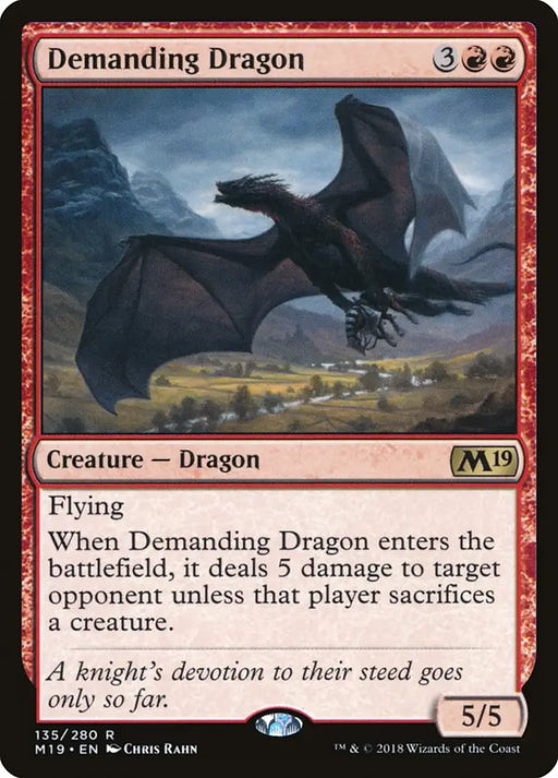 Demanding Dragon [Core Set 2019] - MTG Single