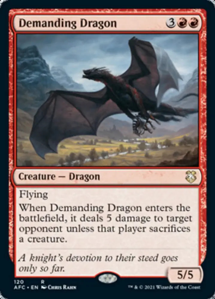Demanding Dragon [Dungeons & Dragons: Adventures in the Forgotten Realms Commander] - MTG Single