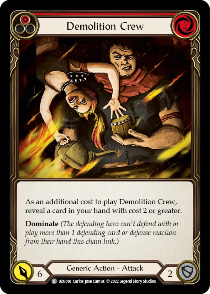 Demolition Crew (Red) [Outsiders] (Uzuri Blitz Deck) - Flesh And Blood Single